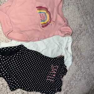 Gerber Baby Bodysuit Set - Mint, Black, Pink